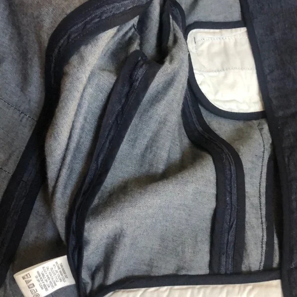 Kate Hill Women’s Light Weight Cotton Blue Denim Cropped Blazer/Jacket Size 10P - Picture 12 of 16